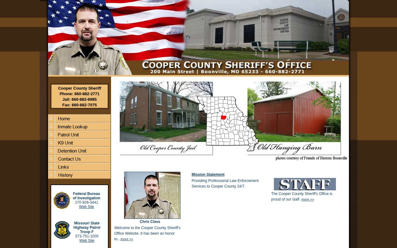 Cooper County Sheriff contacts for arrest verification